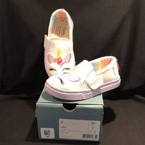 Toms Luca Lilac Unicorn Toddler Girls sz7 new